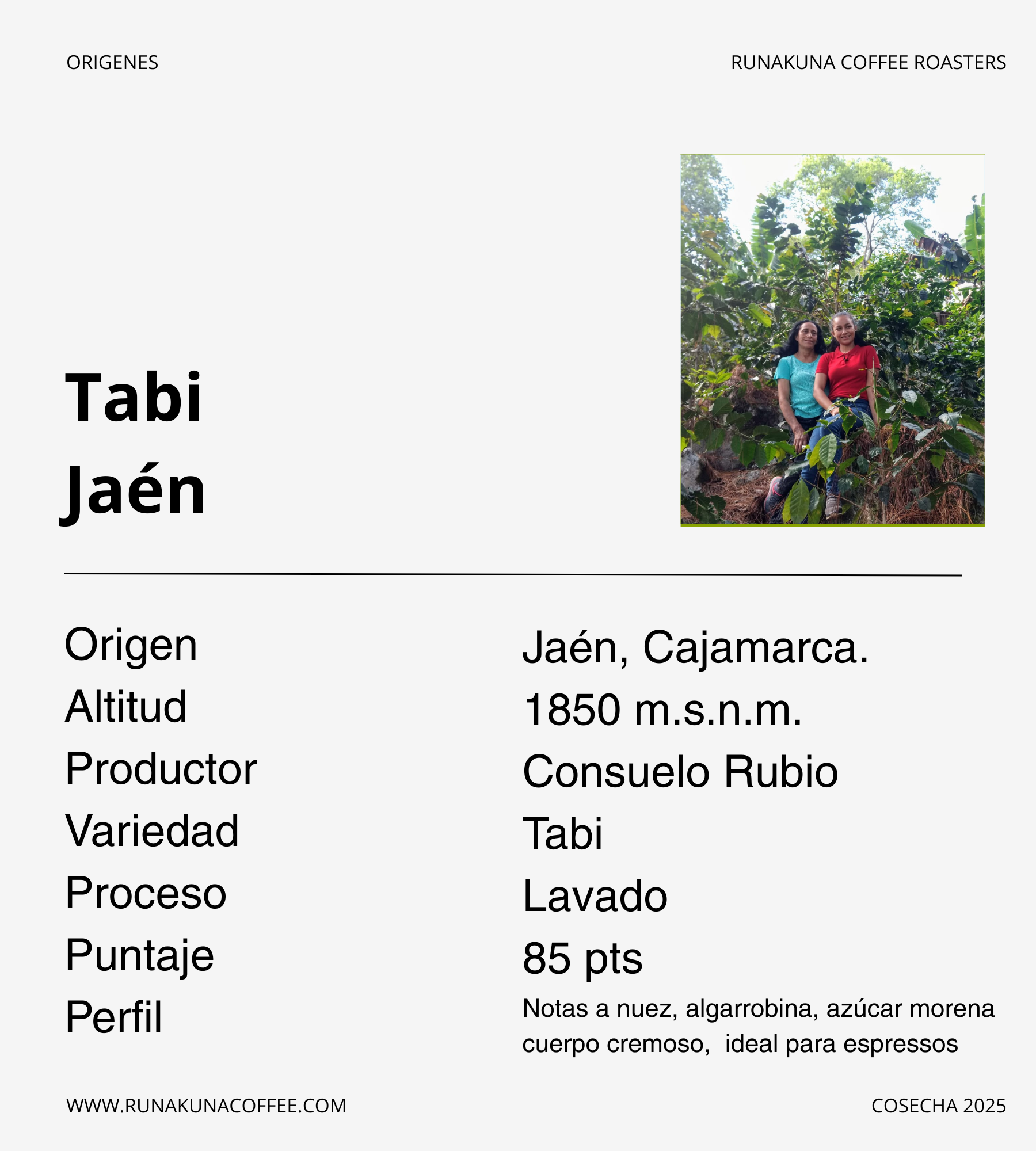 Tabi Lavado, Jaén Cajamarca.