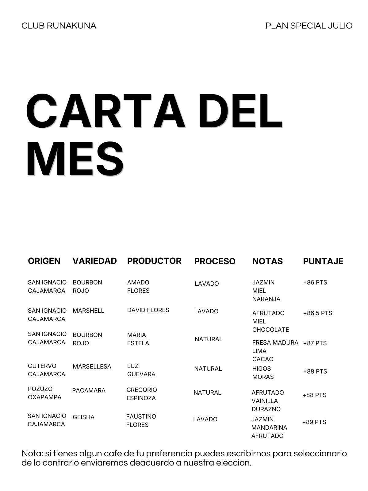Plan Runakuna Specials - 03 Meses.
