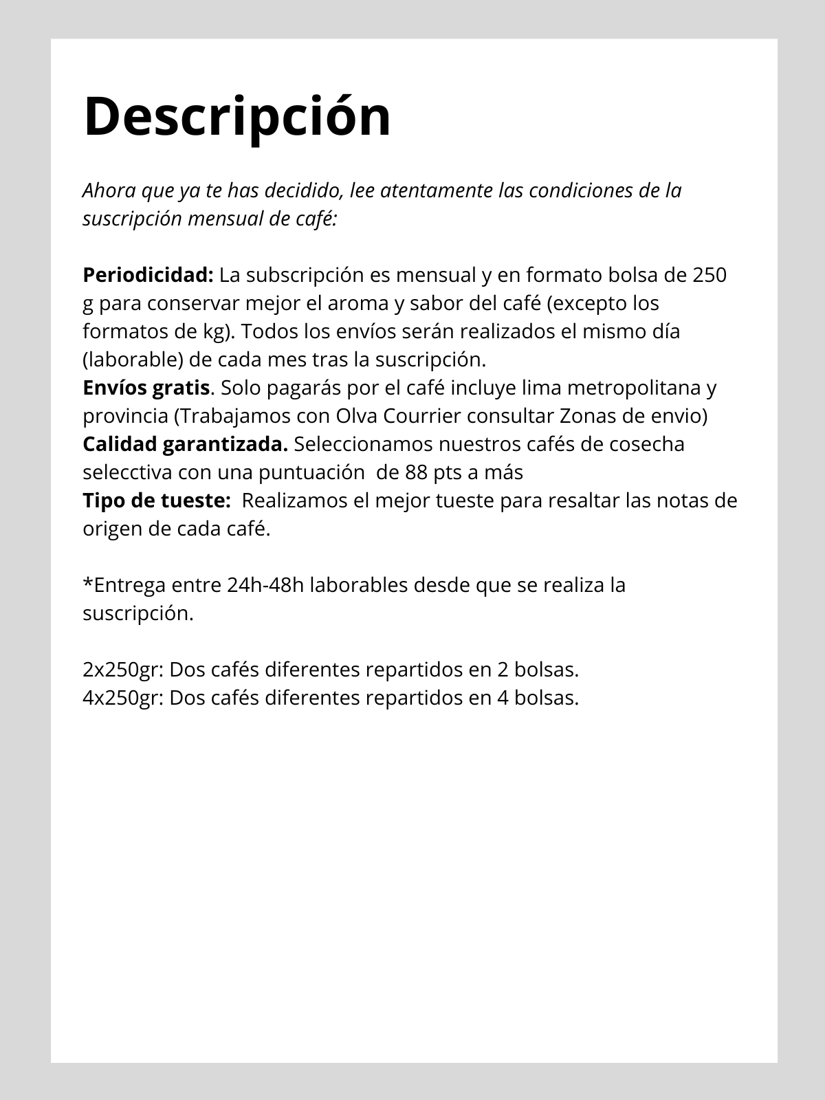 SUSCRIPCIÓN DE CAFÉ 3 MESES - EDICIONES ESPECIALES